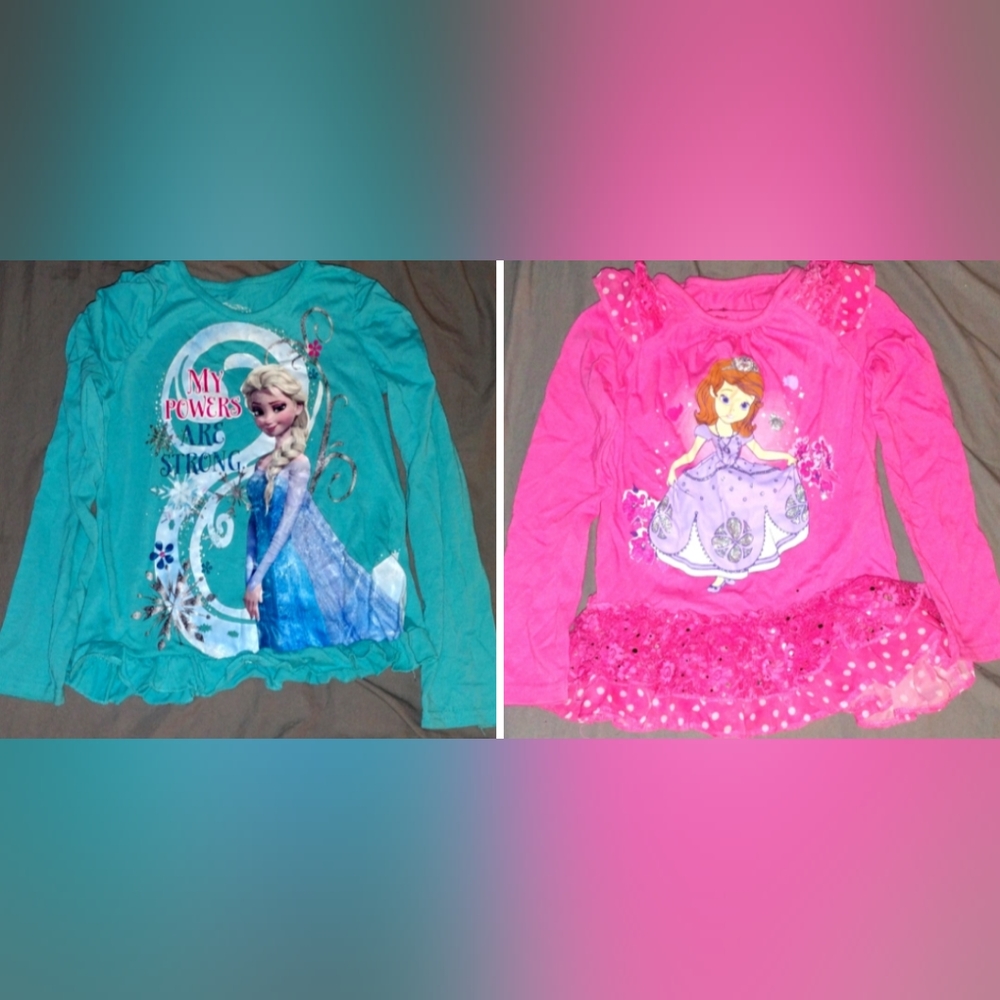 Disney Girls Long Sleeve shirts in excellent condition